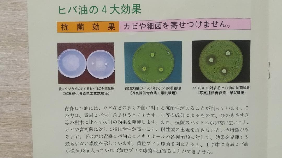 ヒノキオイル ※青森ヒバ油 (精油) 1000㎖／虫よけ・抗菌・アロマ・カビ予防