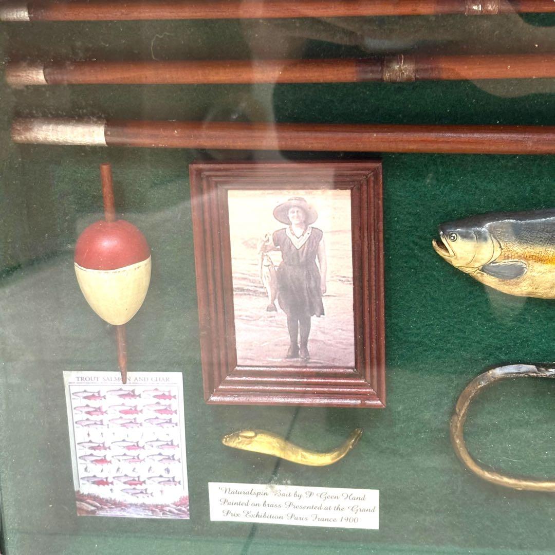 フライフィッシング ウォールアート 壁掛け ルアー 釣り オブジェ アンティーク