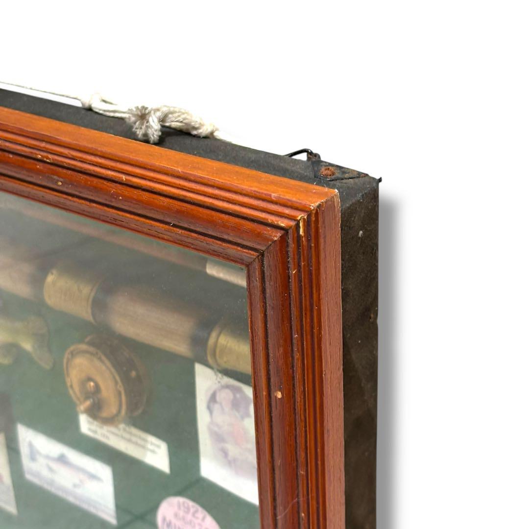 フライフィッシング ウォールアート 壁掛け ルアー 釣り オブジェ アンティーク