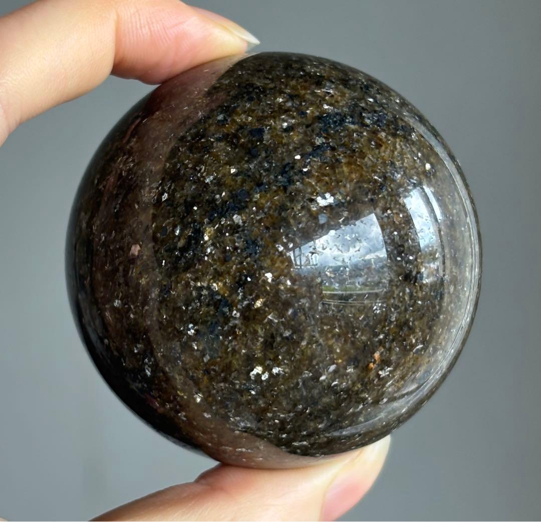 今後の再入荷不可　レア　高品質　モリオン　瑪瑙　共生　スフィア