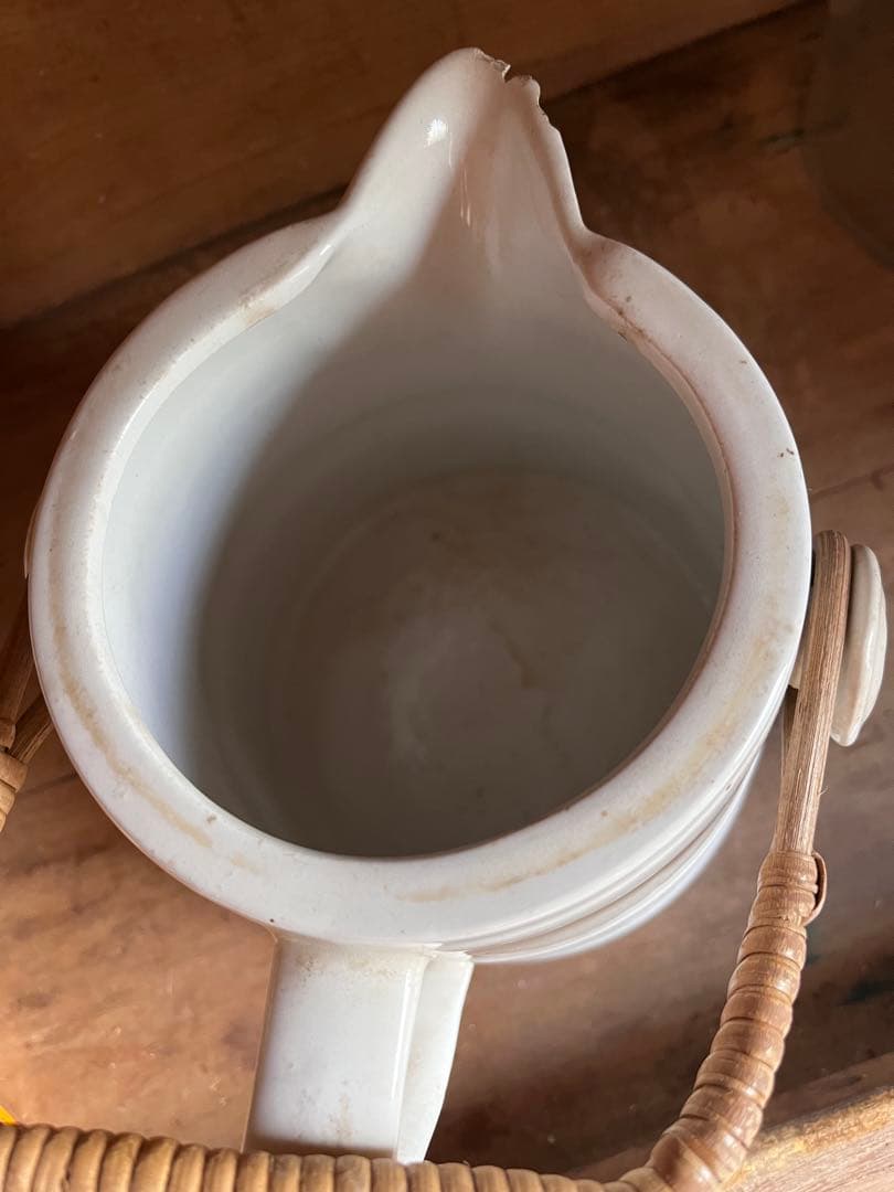 イギリスアンティーク ホットウォータージャグ シャビーシックアンティーク 英国