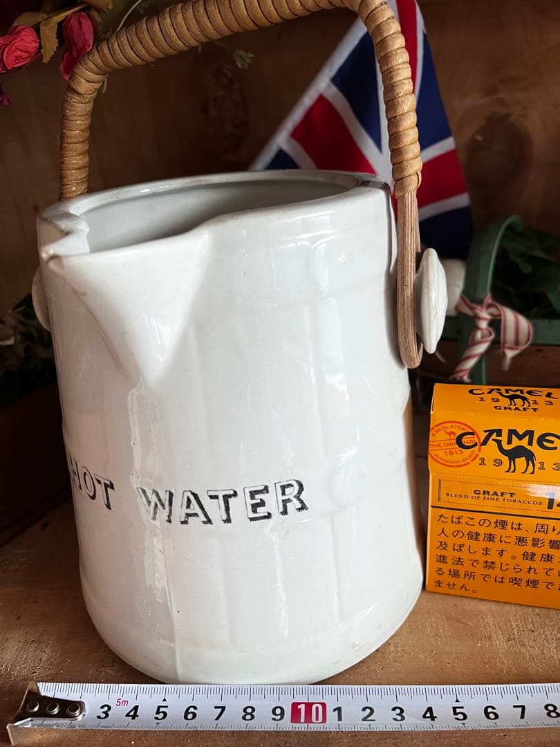 イギリスアンティーク ホットウォータージャグ シャビーシックアンティーク 英国