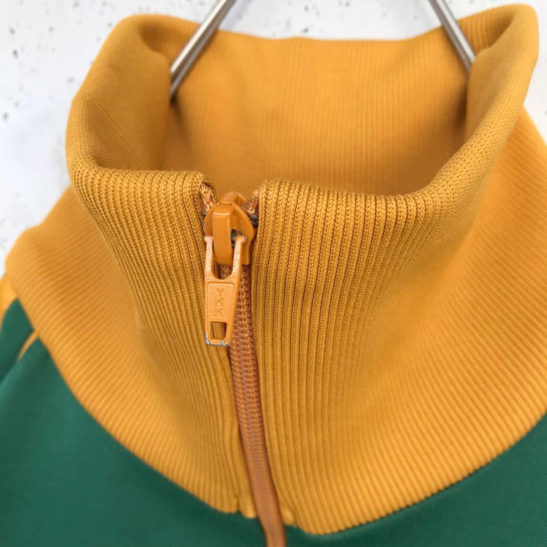 西ドイツ時代☆80s】アディダス デサント製ジャージ 緑×山吹 L－XL