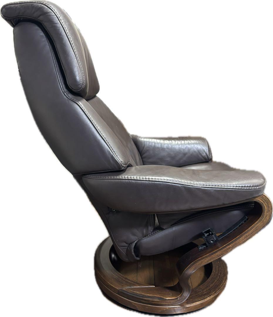 ヒモラ himolla リクライニングチェア ダークブラウン 茶色