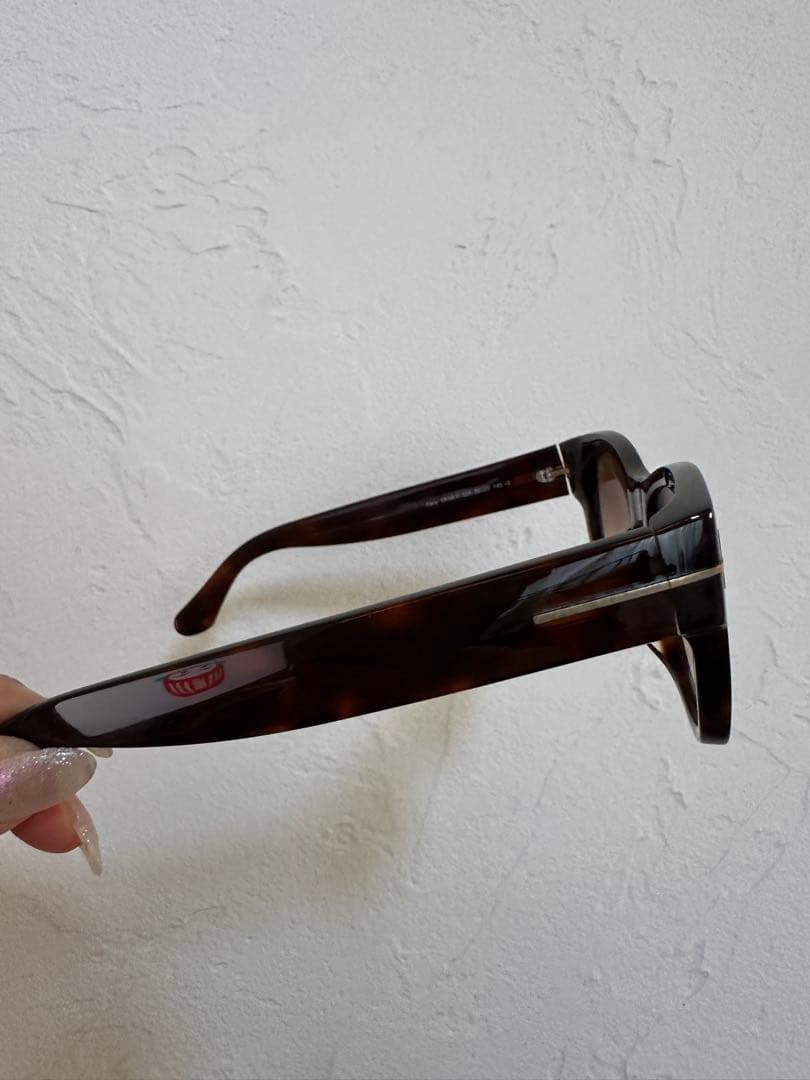 TOM FORD ブラウンラウンドサングラス ケース付き