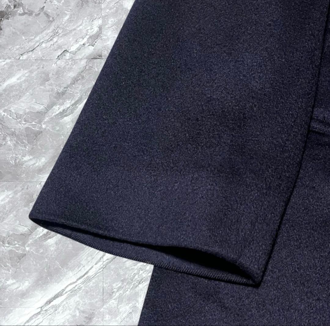 NEW YORKER ネイビー ステンカラーコート カシミヤ100%