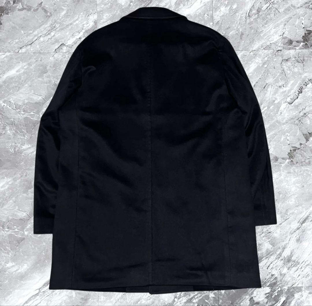 NEW YORKER ネイビー ステンカラーコート カシミヤ100%