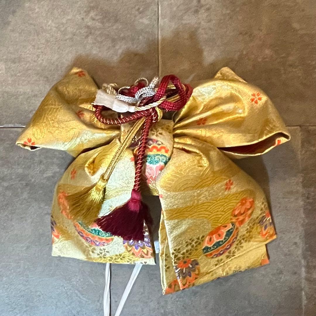 七五三　7歳　女の子　紫　青　四つ身　着物　作り帯　セット　753 七歳