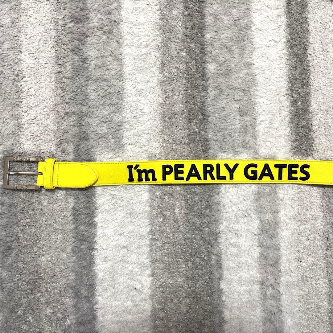 パーリーゲイツ ベルト 全長89㎝ ロゴ刺繍 イエロー レディース ゴルフ