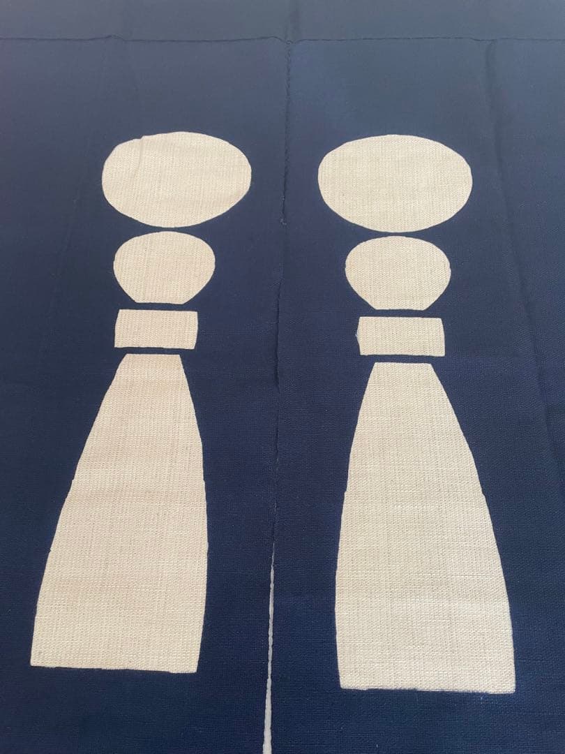 光原社 のれん 民藝品 工芸品 暖簾 型染 藍色 こけし - メルカリ