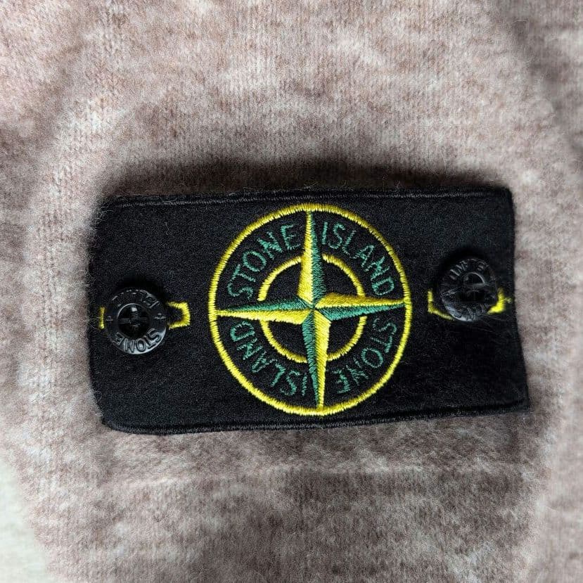 ストーンアイランド タートルネック ニット 袖ロゴ グレー 薄手生地 L相当