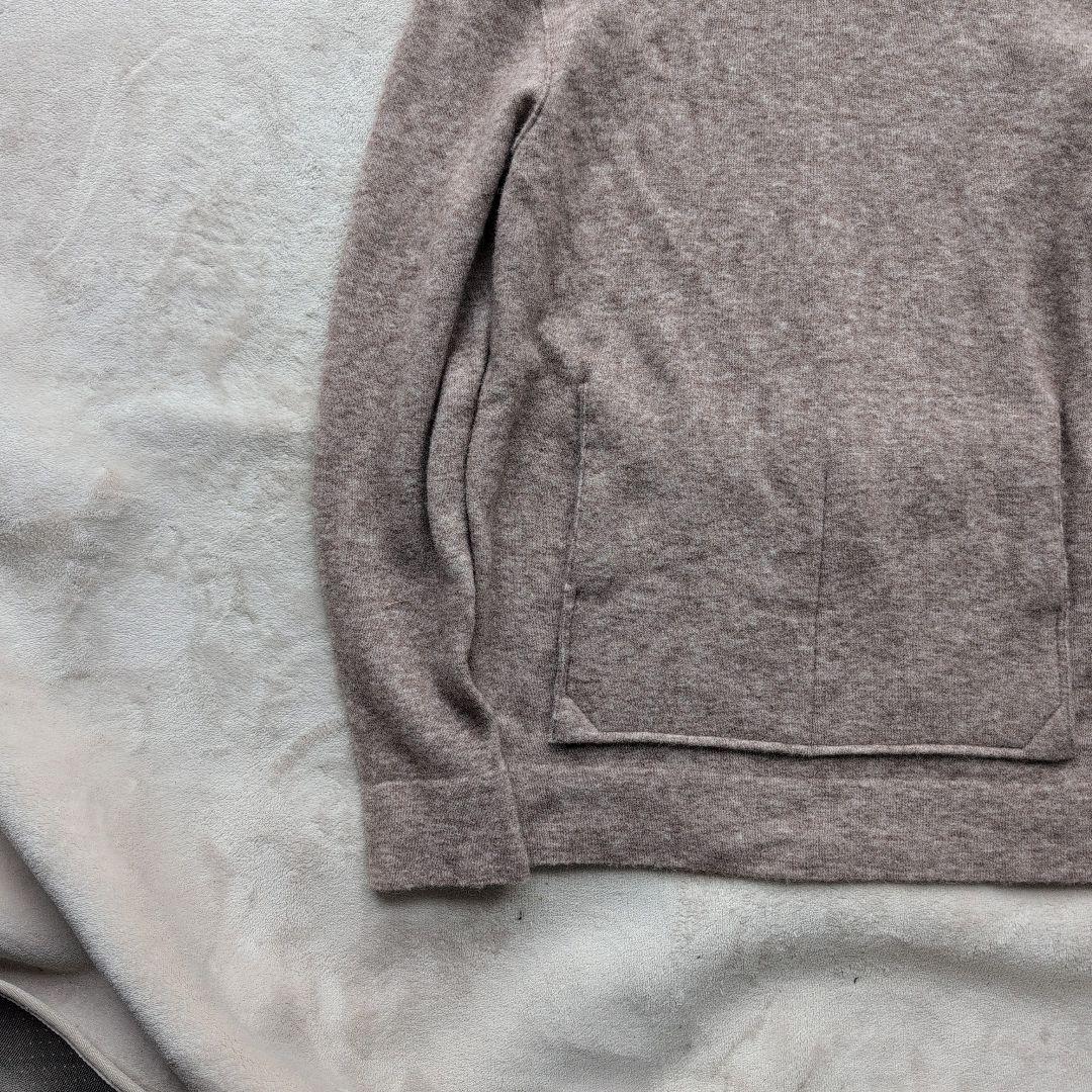 ストーンアイランド タートルネック ニット 袖ロゴ グレー 薄手生地 L相当