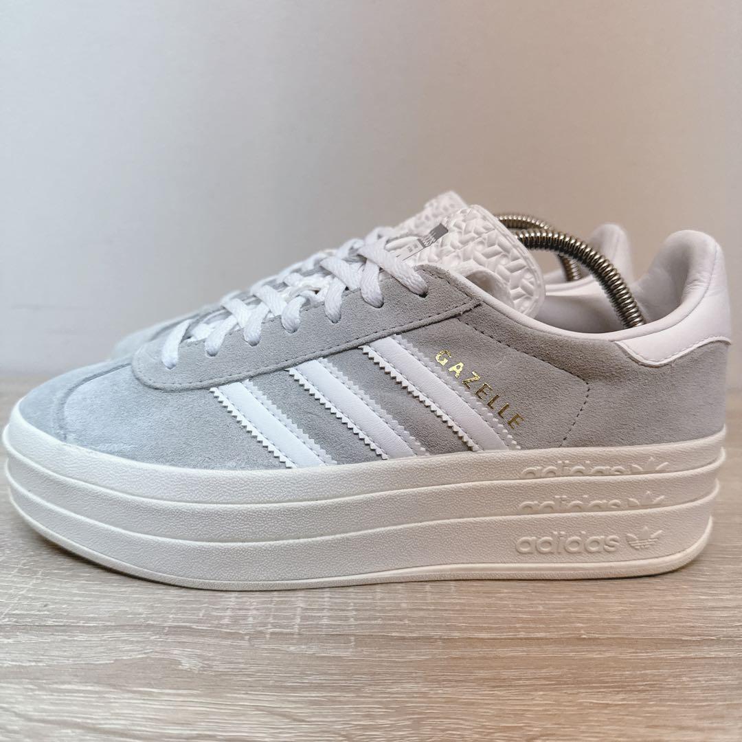 adidas Gazelle Bold ガゼルボールド 厚底 グレー 24cm