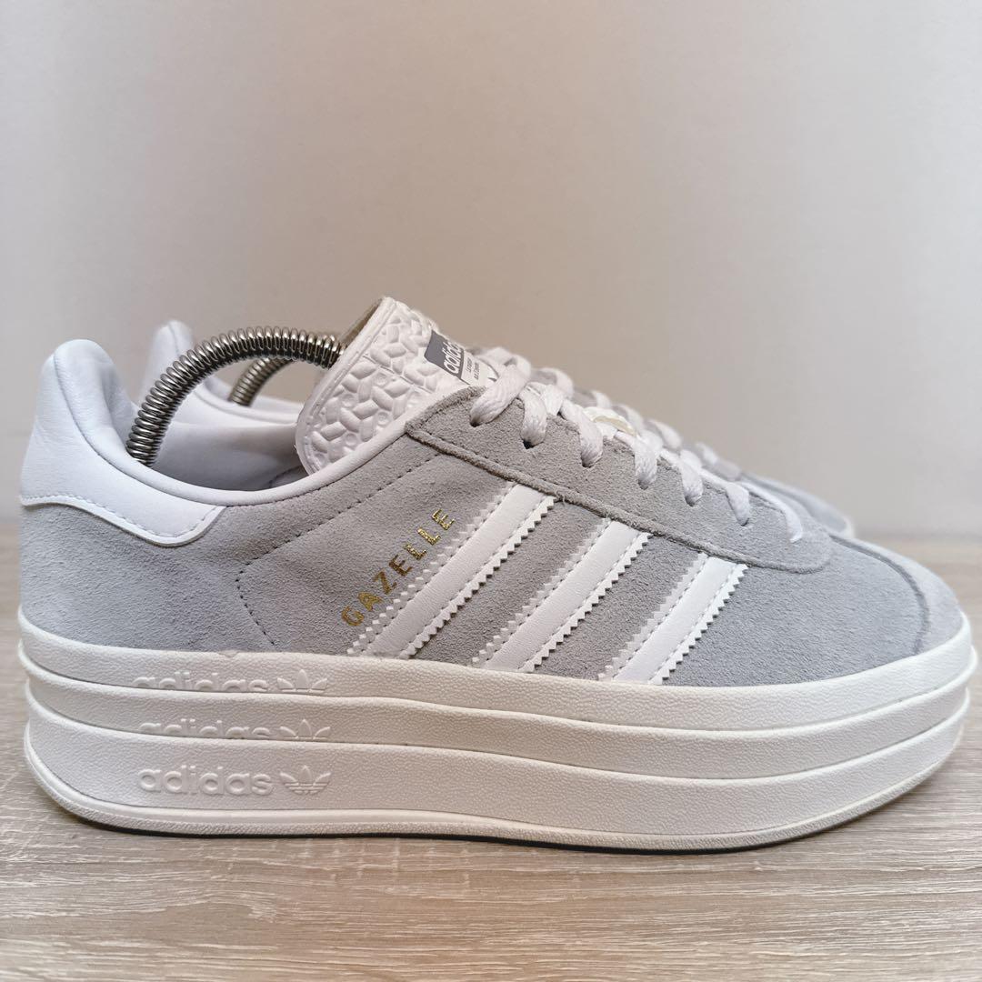 adidas Gazelle Bold ガゼルボールド 厚底 グレー 24cm