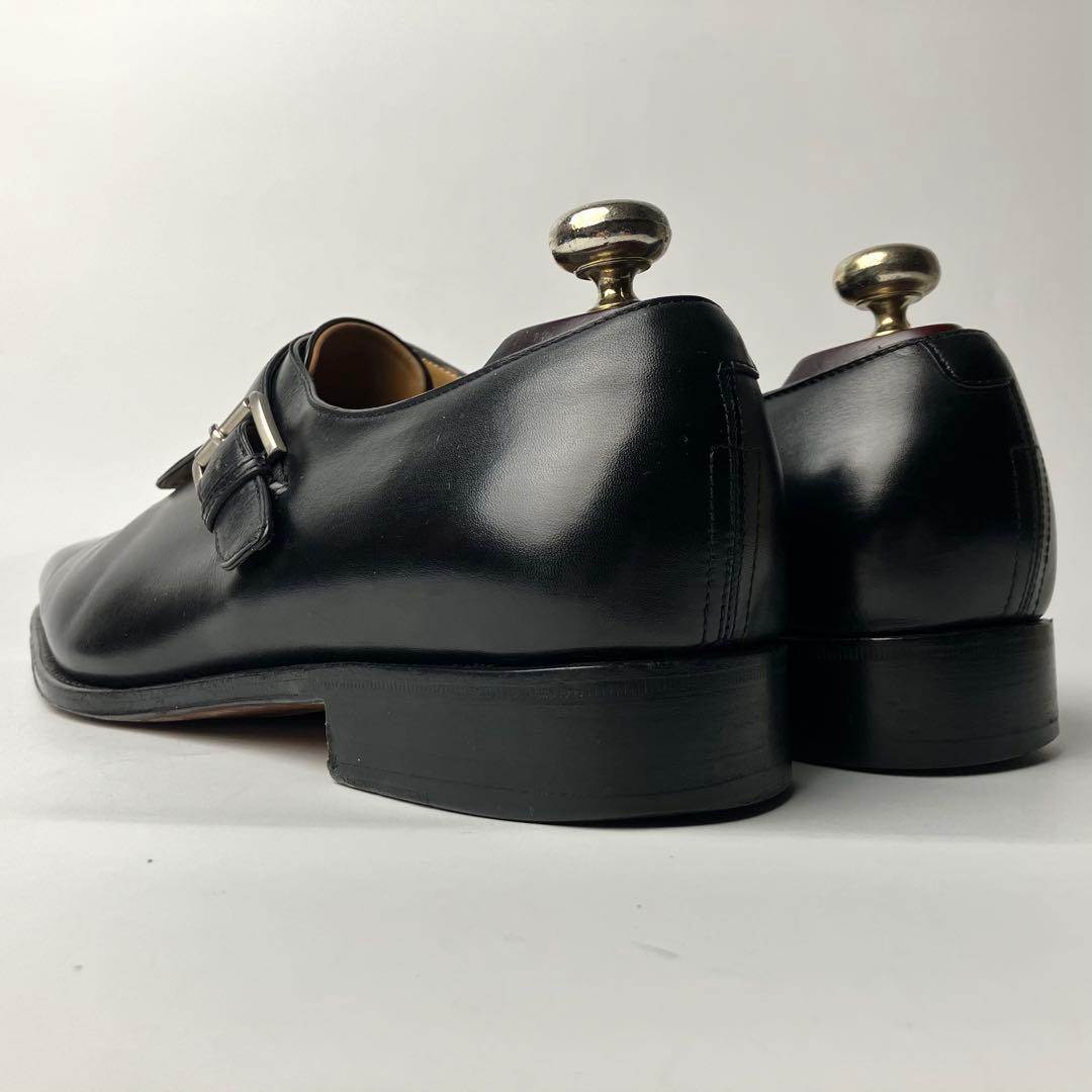 【美品】フェラガモ　最高位レーベル　トラメッザ　モンクストラップ　黒　9 2E