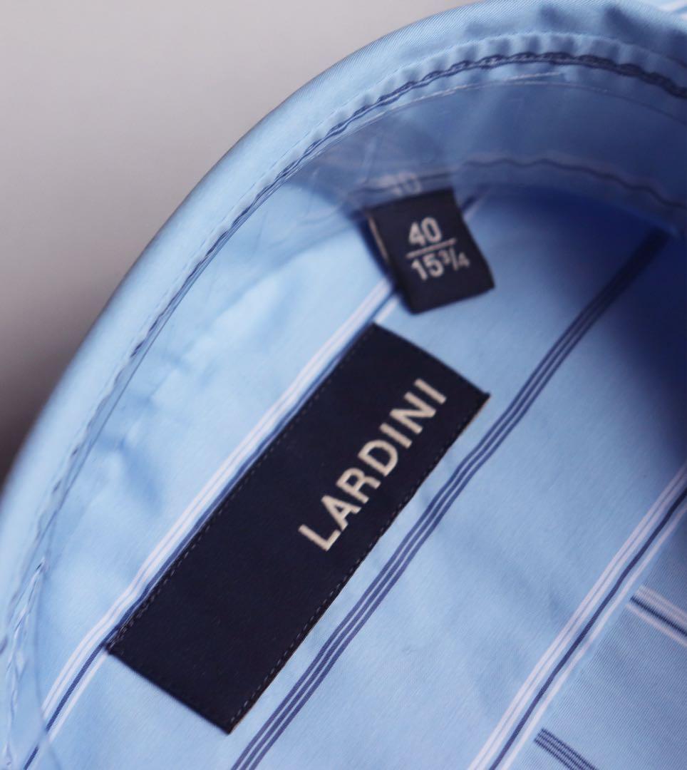 《ラルディーニ》未使用 伊製 ストライプ 長袖ドレスシャツ ワイシャツ 40