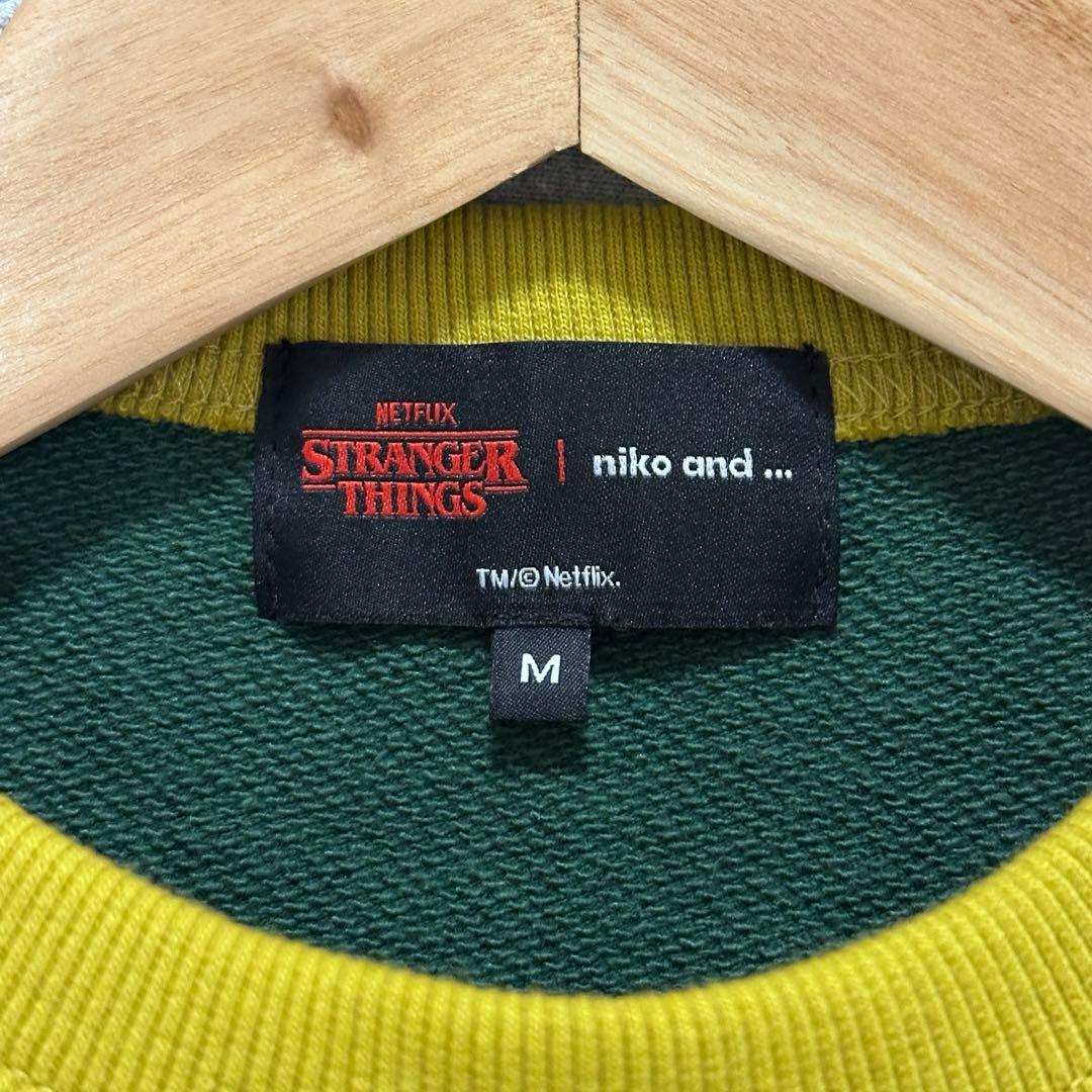 試着のみ　ストレンジャーシングス ニコアンド　スウェット　ホーキンス　タイガース