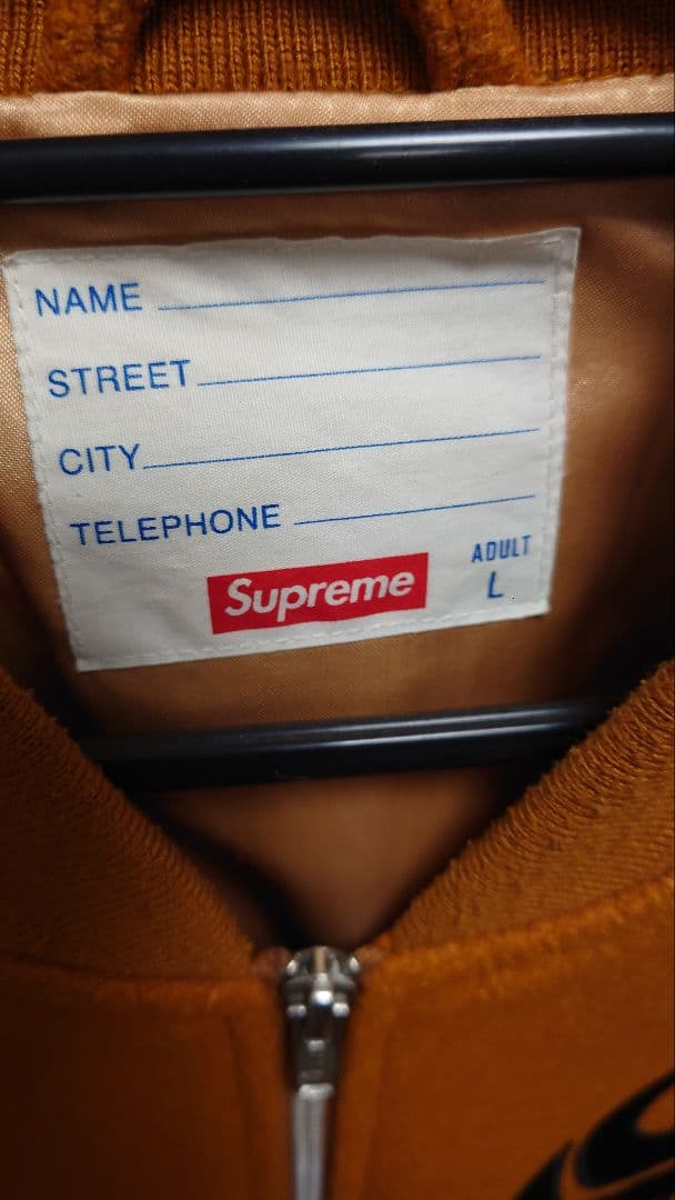 ジャケット・アウター Supreme Old English Zip Varsity Jacket L