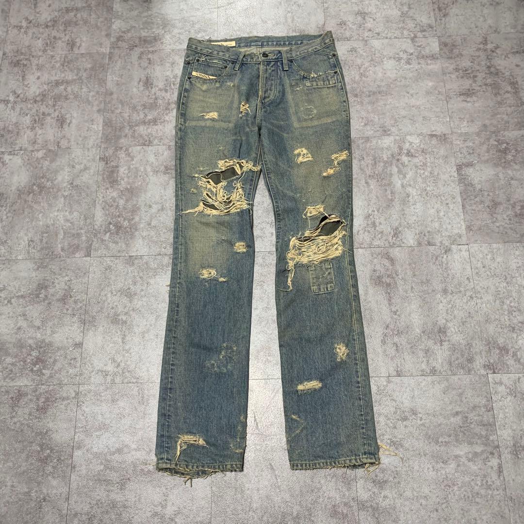 名作 BUMP藤原基央着用同型 オッサモンド デストロイデニム - メルカリ
