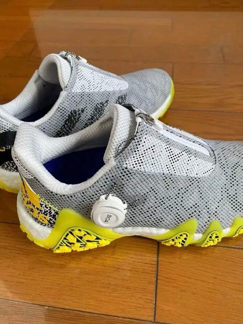 新品　adidas ゴルフシューズ 　 コードカオスBOA グレー×イエロー