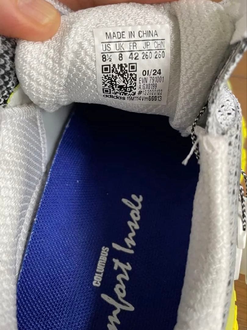 新品　adidas ゴルフシューズ 　 コードカオスBOA グレー×イエロー