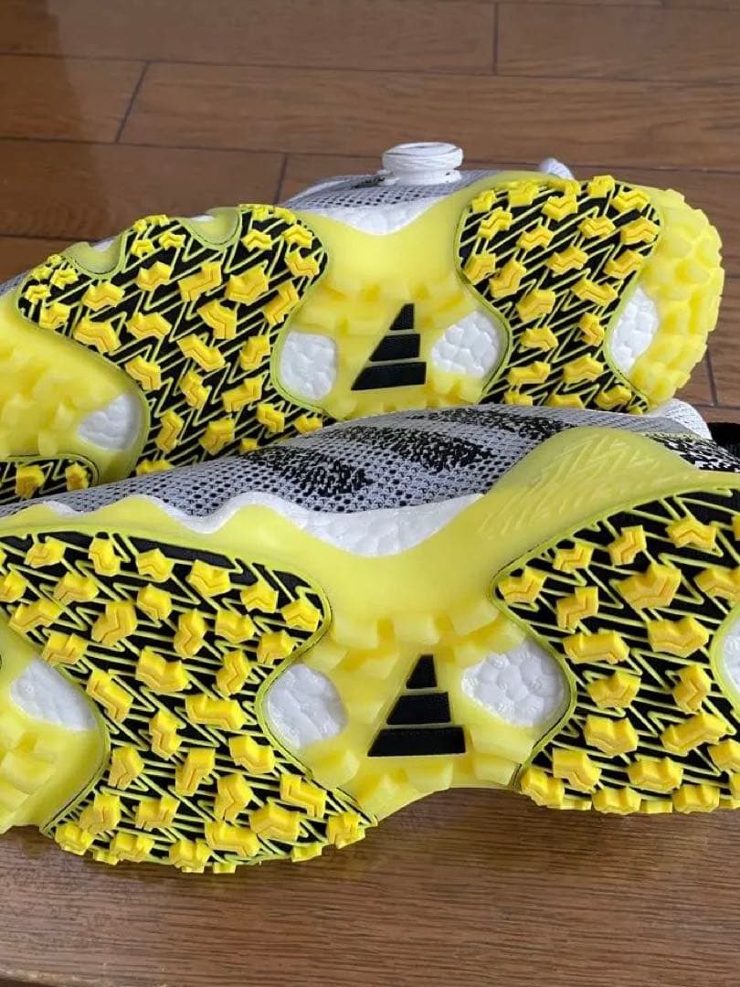 新品　adidas ゴルフシューズ 　 コードカオスBOA グレー×イエロー