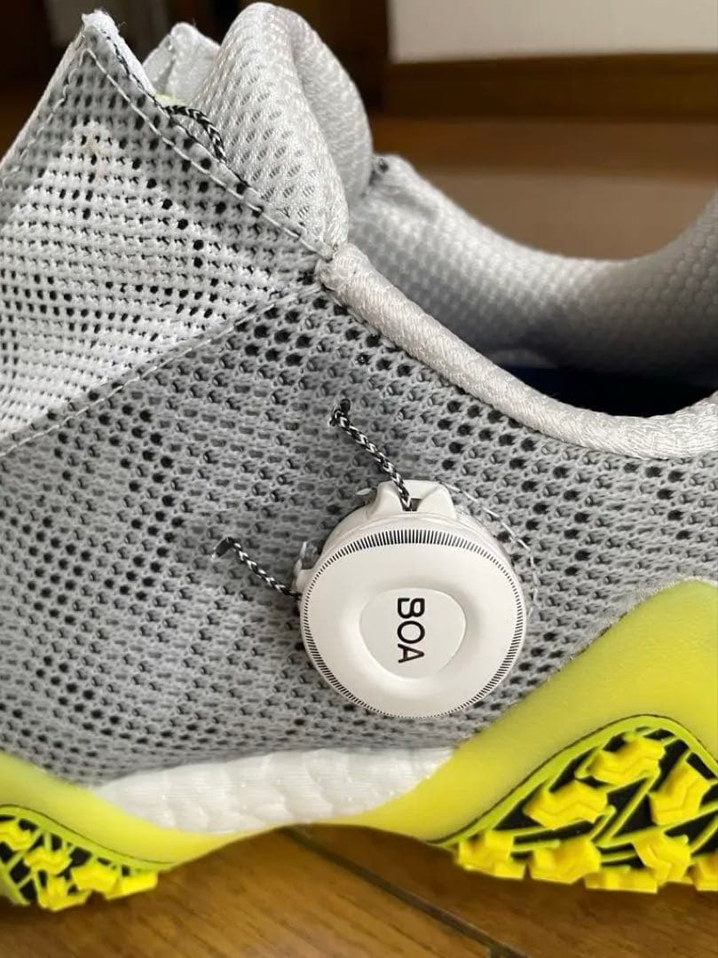 新品　adidas ゴルフシューズ 　 コードカオスBOA グレー×イエロー