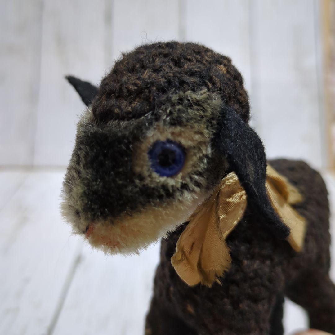 ヴィンテージ シュタイフ ペルシャラムのSwaple 黒羊 Steiff ドイツ