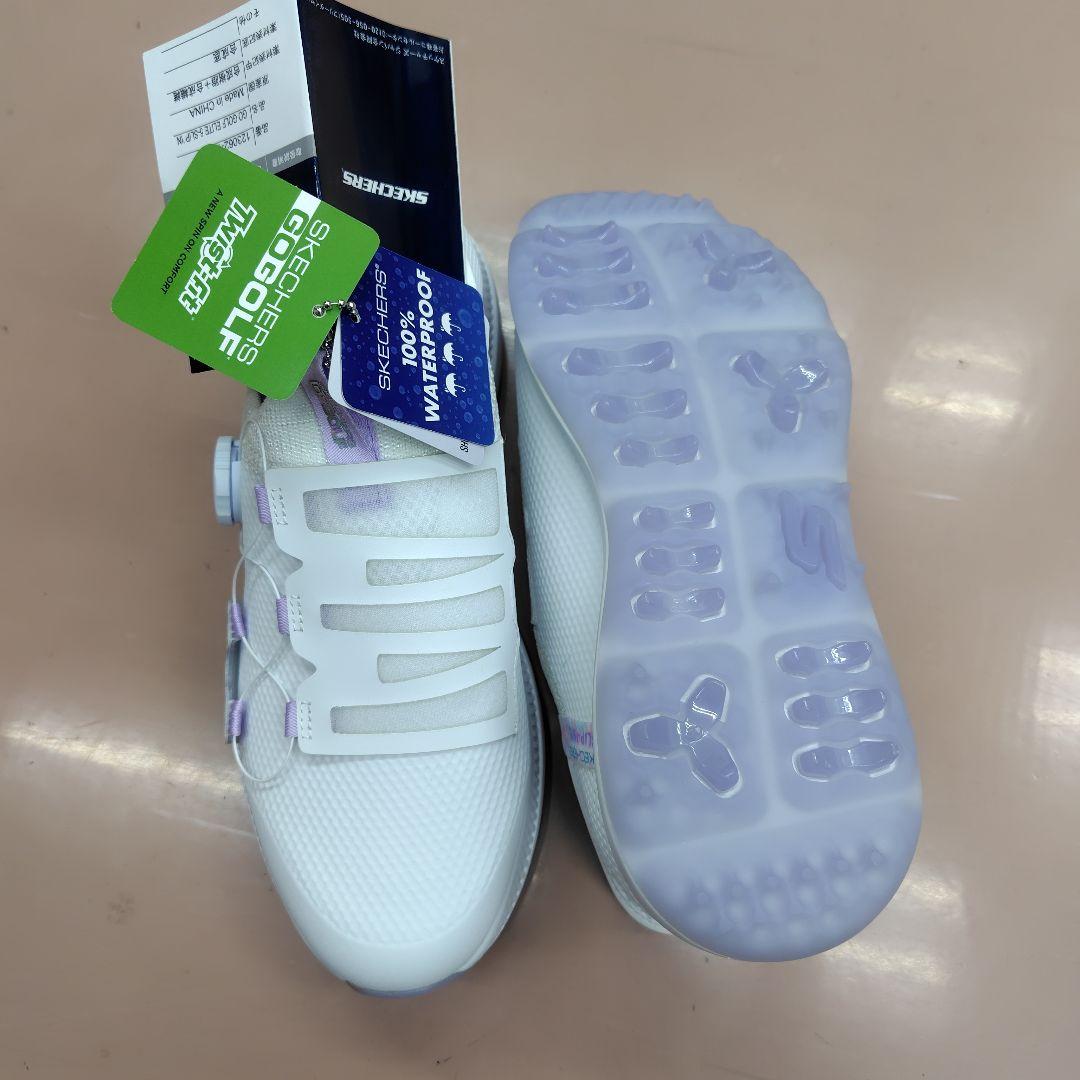 SKECHERS GO GOLF 防水ゴルフシューズ ホワイト