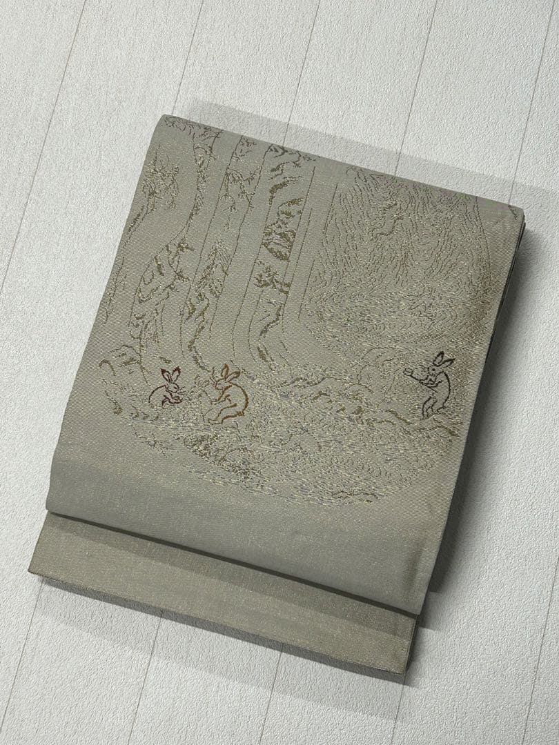 sakura様御専用。HX-84 袋帯　両面　宝尽くし　鳥獣戯画　金銀糸 六通