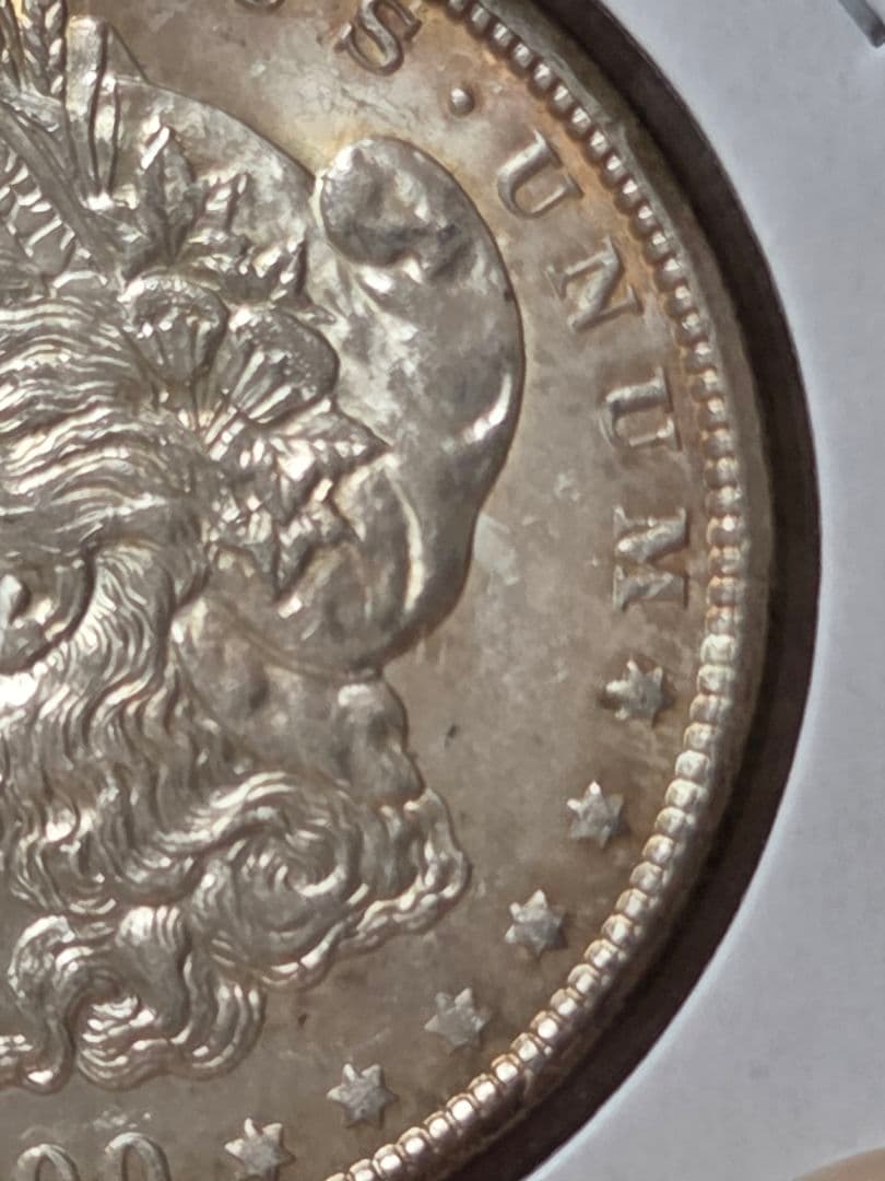 アメリカ合衆国　モルガンダラー銀貨　1900 O　ダイクラッシュ(極印破損)