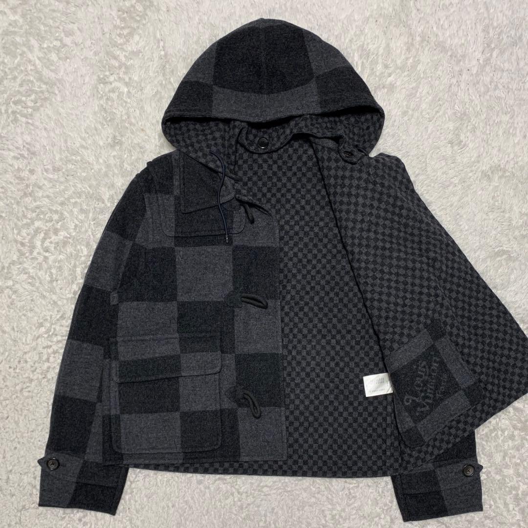 希少サイズ 54 ルイヴィトン ×NIGO ジャイアントダミエ ダッフルコート