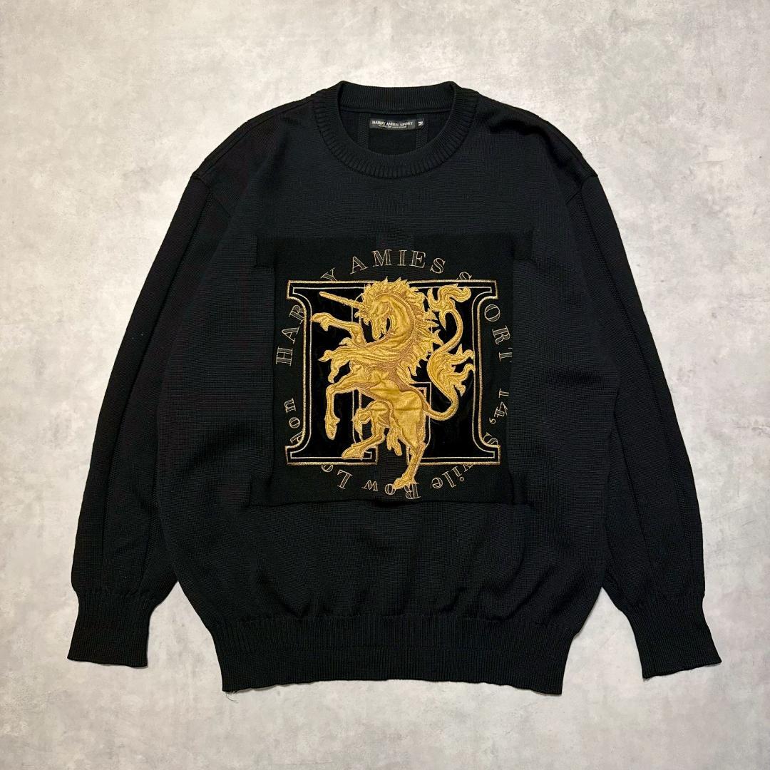 専用HARDY AMIES SPORT ユニコーン 金刺繍 ニット DM1439