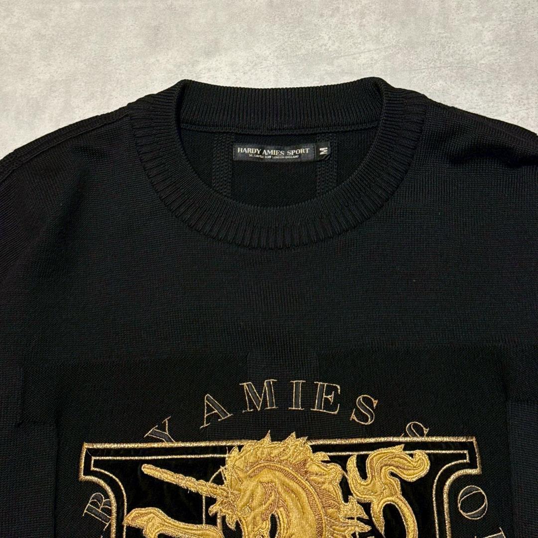専用HARDY AMIES SPORT ユニコーン 金刺繍 ニット DM1439