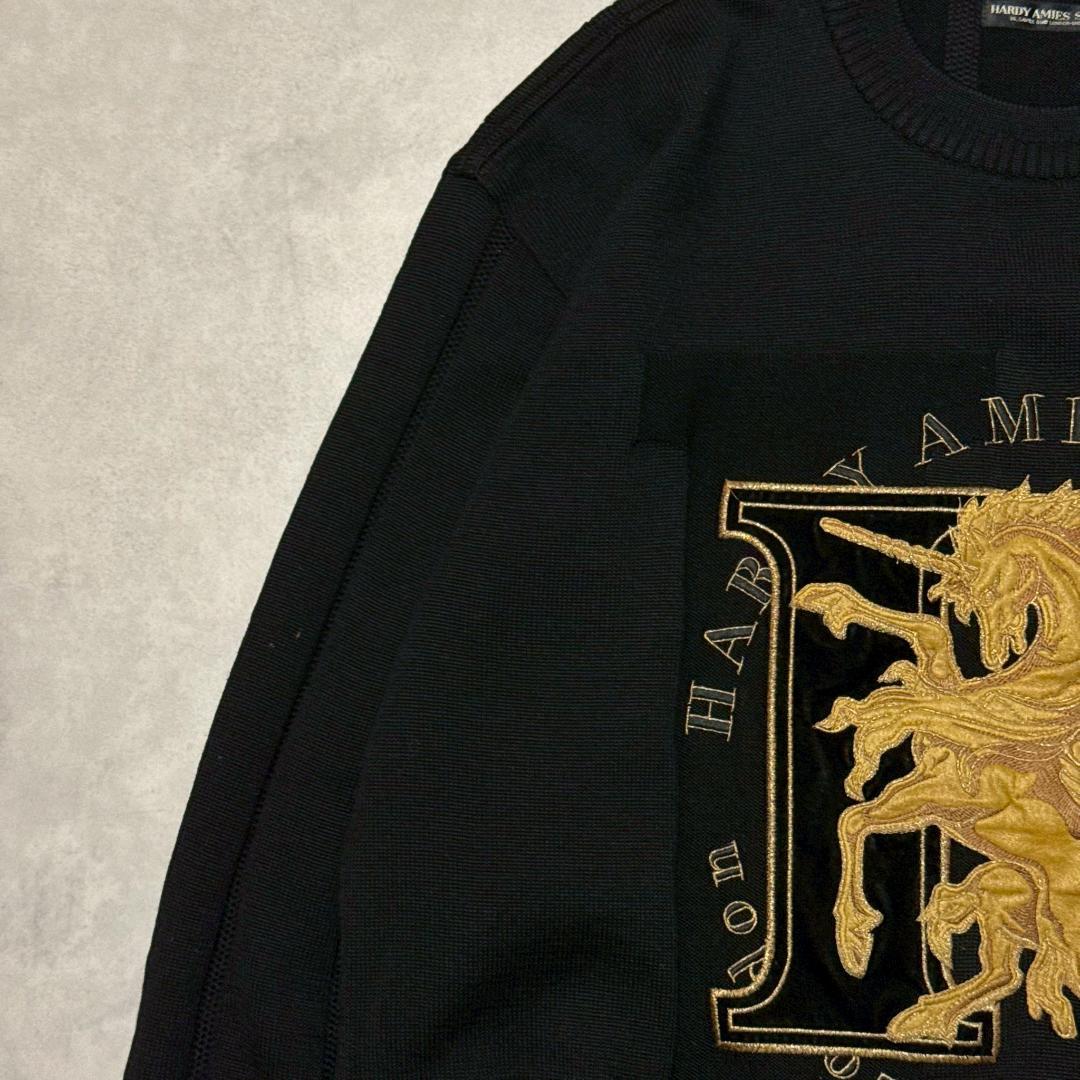 専用HARDY AMIES SPORT ユニコーン 金刺繍 ニット DM1439