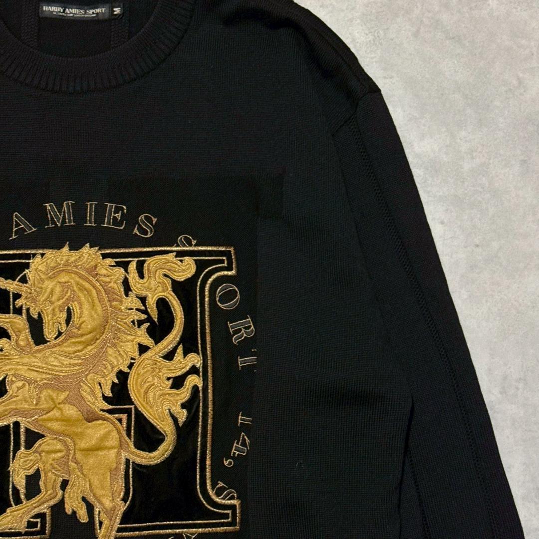 専用HARDY AMIES SPORT ユニコーン 金刺繍 ニット DM1439