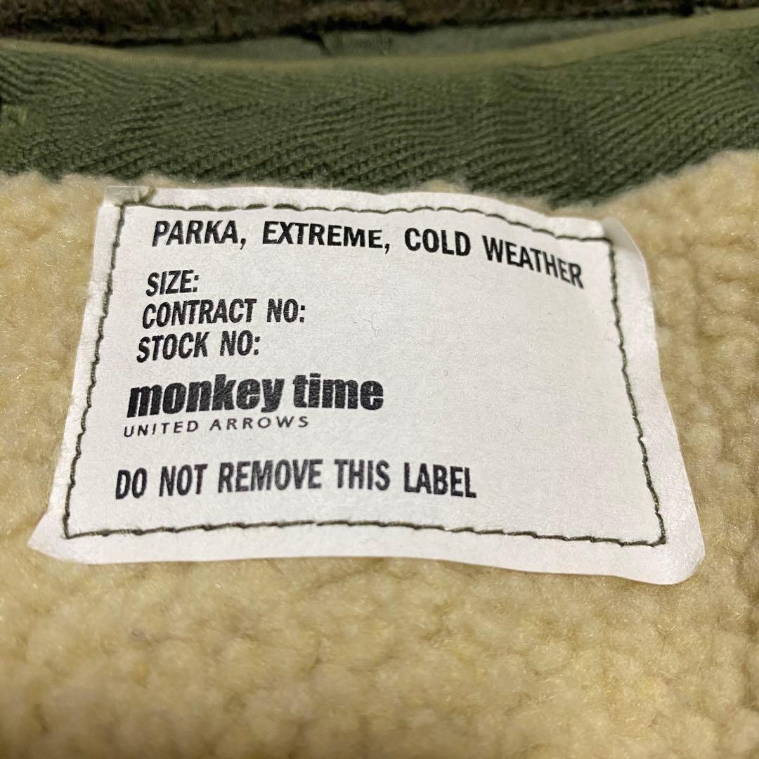 a11 モンキータイム　y2k ライナー付ショートモッズコート　カーキ　L