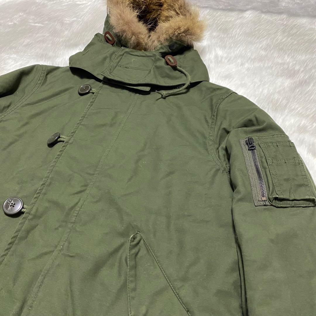 a11 モンキータイム　y2k ライナー付ショートモッズコート　カーキ　L