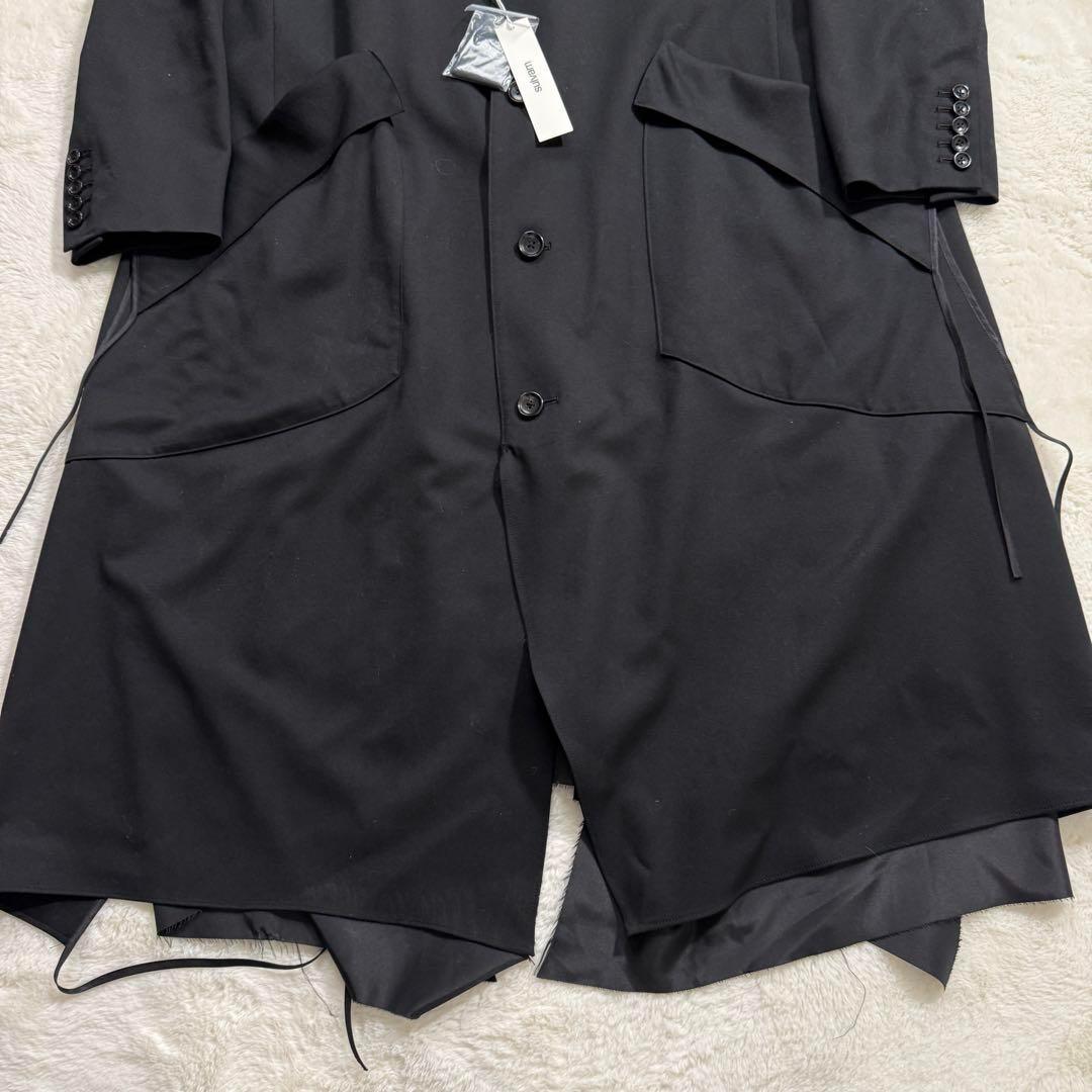 【タグ付】23AW sulvam ギャバジン パイピング ロングコート M