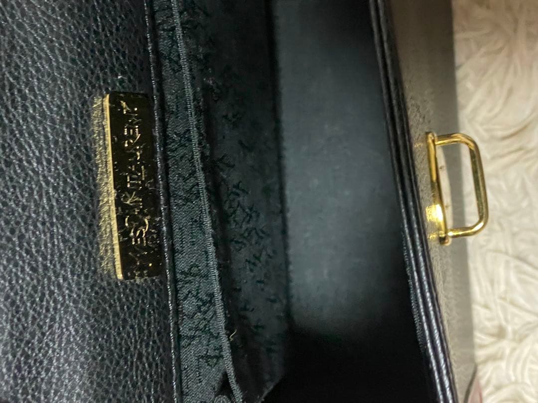 極 美品 イヴサンローラン YSL ロゴ レザー 2way ショルダーバッグ