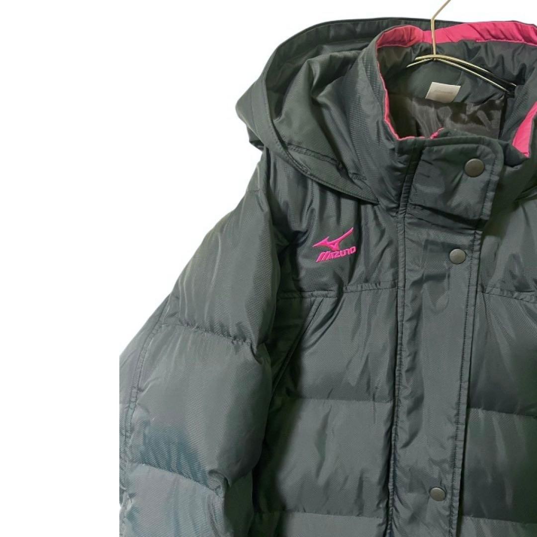 【美品】Mizuno ロングダウン　ベンチコート　Ｍ　ブラック