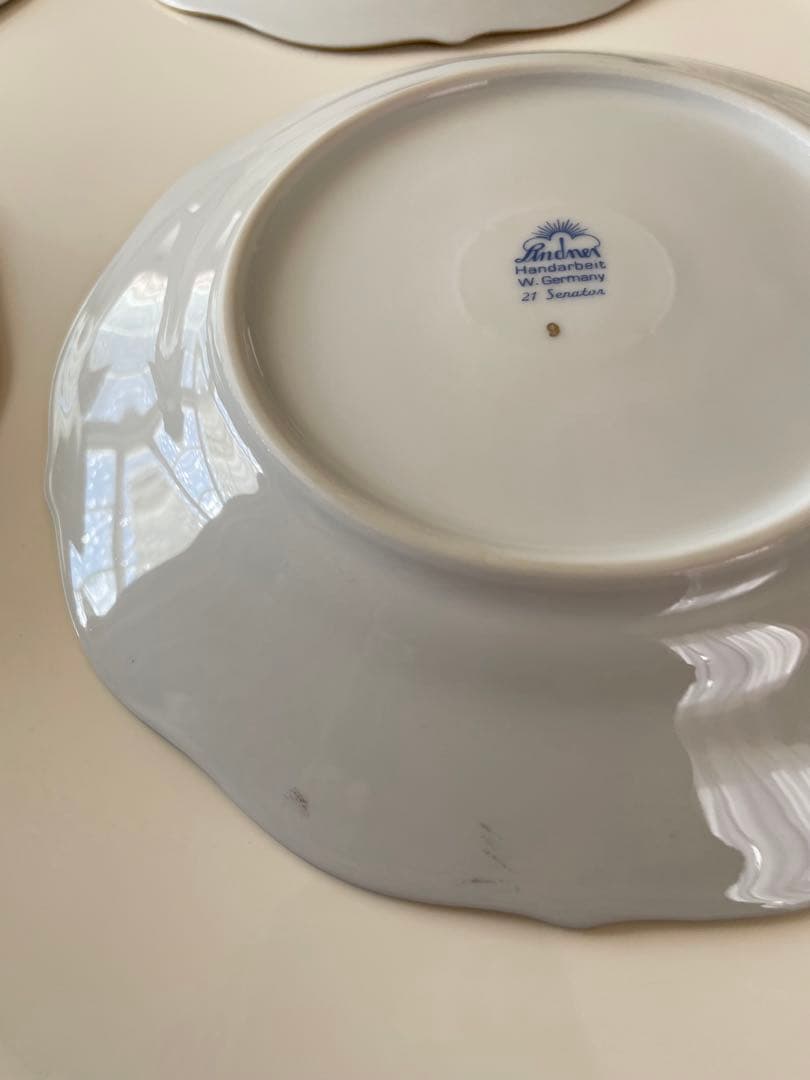 【値下げしました】リンドナー/ドイツ製、19cm中皿6枚《希少品》