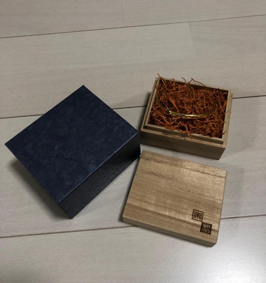 希少 市松 イチマツ 18K 金 ゴールド バングル ブレスレット - メルカリ