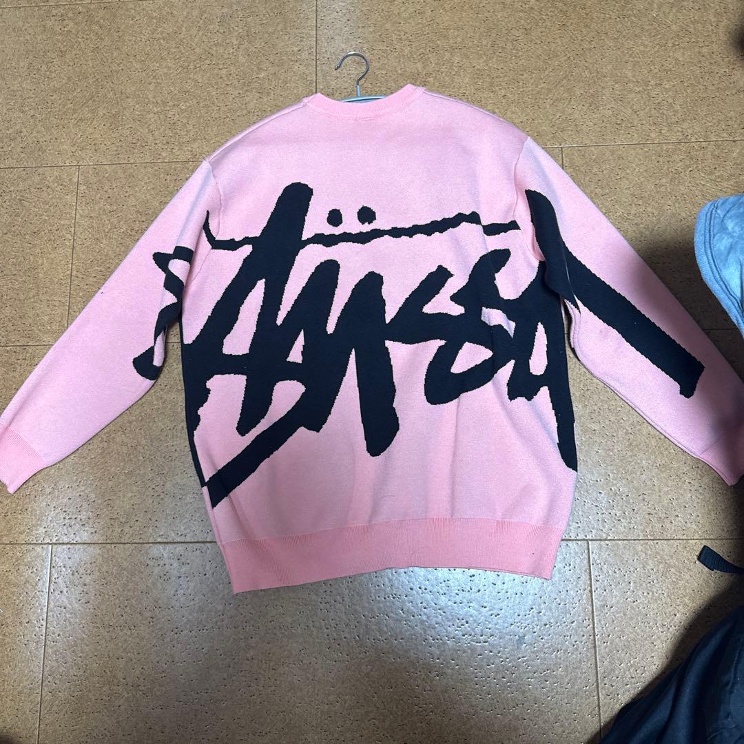 Stüssy ピンク ブラック セーター