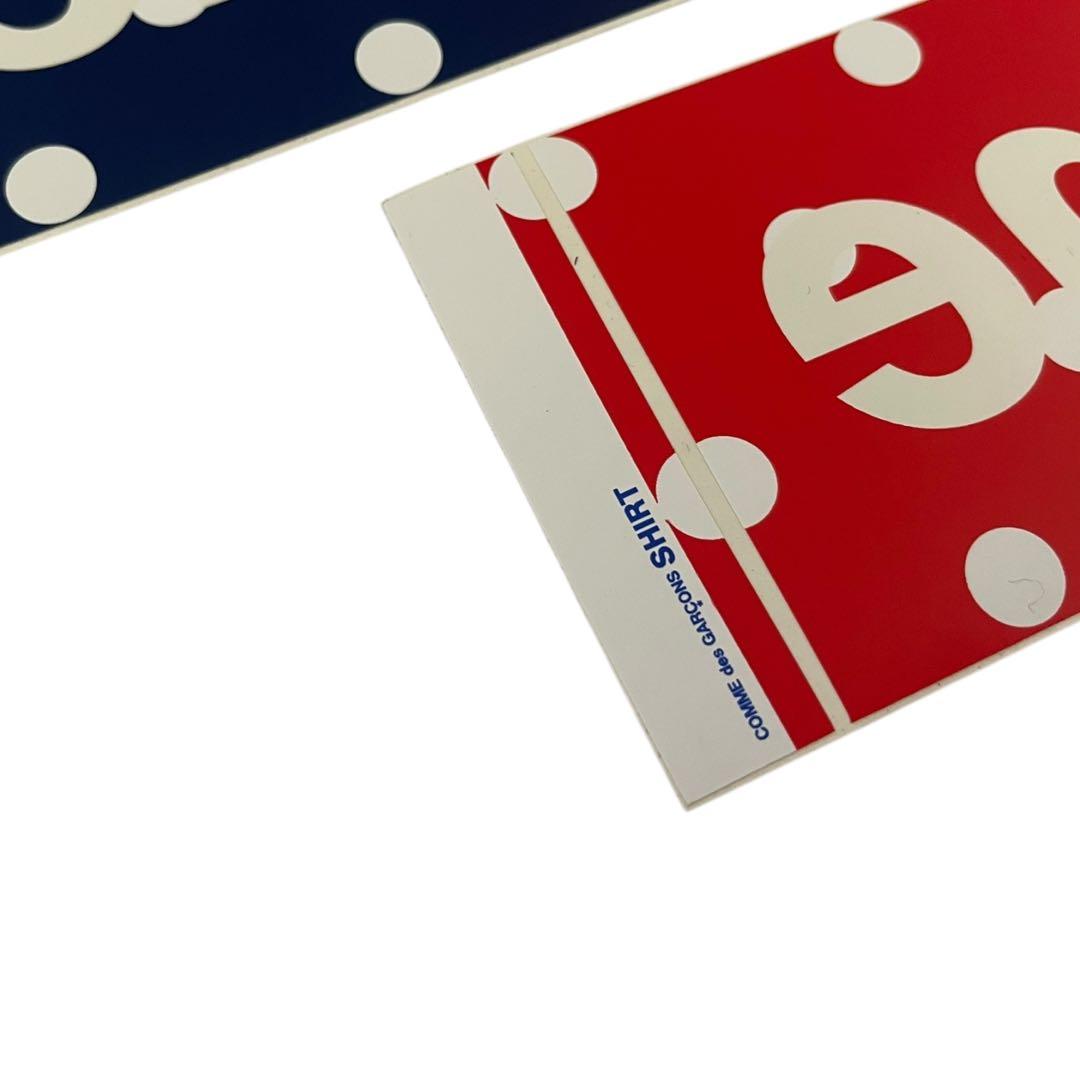 新品 Supreme × コムデギャルソン ステッカー 3枚 ドット 反転ロゴ