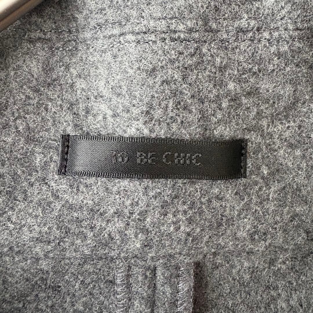 美品✨《TO BE CHIC》 ウールリバー ケープコート レッキスファー