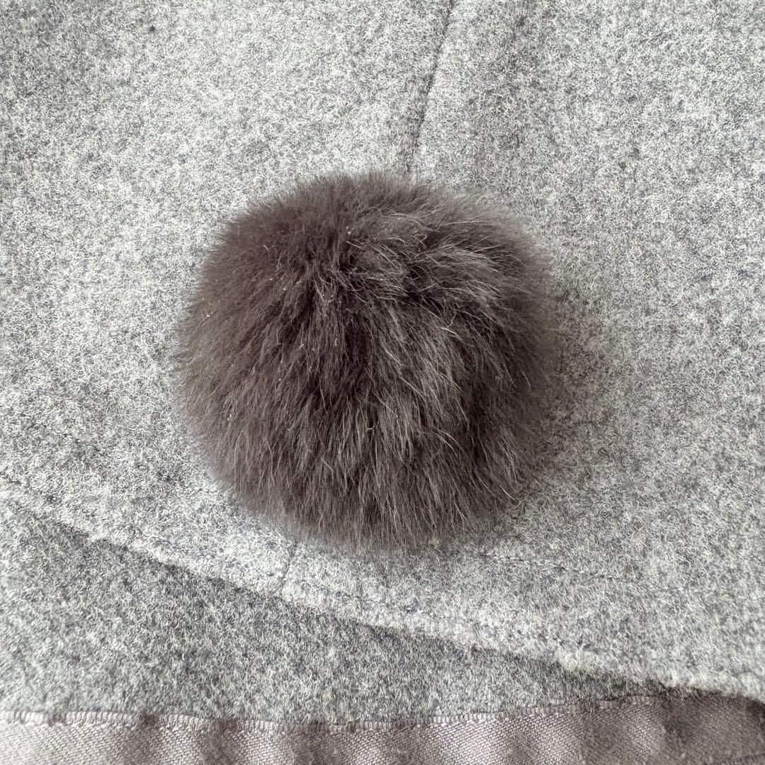 美品✨《TO BE CHIC》 ウールリバー ケープコート レッキスファー