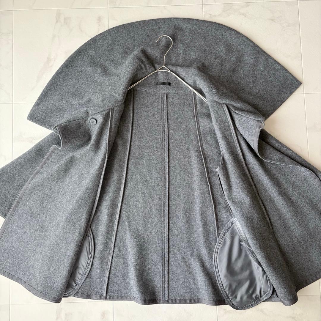 美品✨《TO BE CHIC》 ウールリバー ケープコート レッキスファー