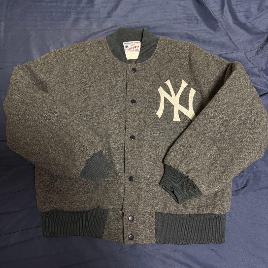 送料込　ビンテージ古着　アメリカ製 BUTWINニューヨークヤンキーススタジャン