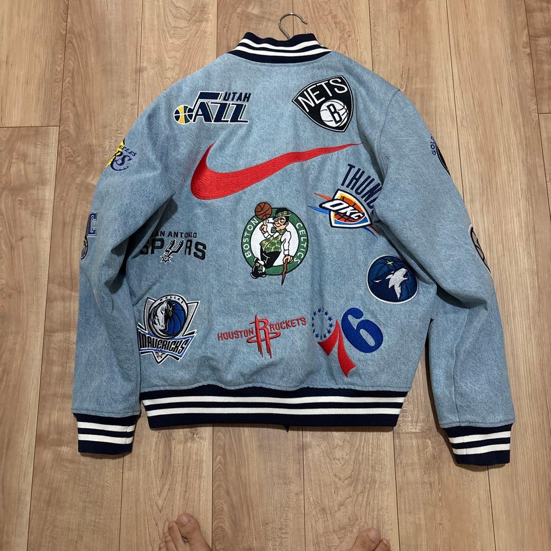 Supreme NBA刺繍スタジャン デニム　Mサイズ